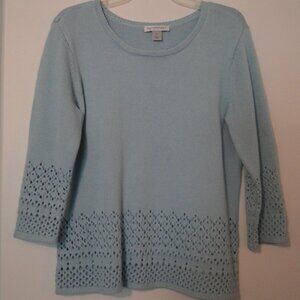 CHRISTOPHER & BANKS BABY BLUE SUMMER SWEATER SIZE MEDIUM